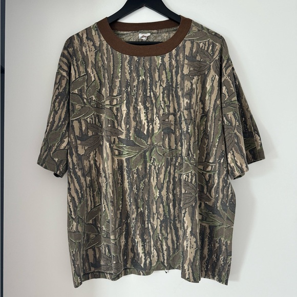 Vintage Realtree Camo Ringer Pocket Single Stitch Short Sleeve T-Shirt - Picture 3 of 5